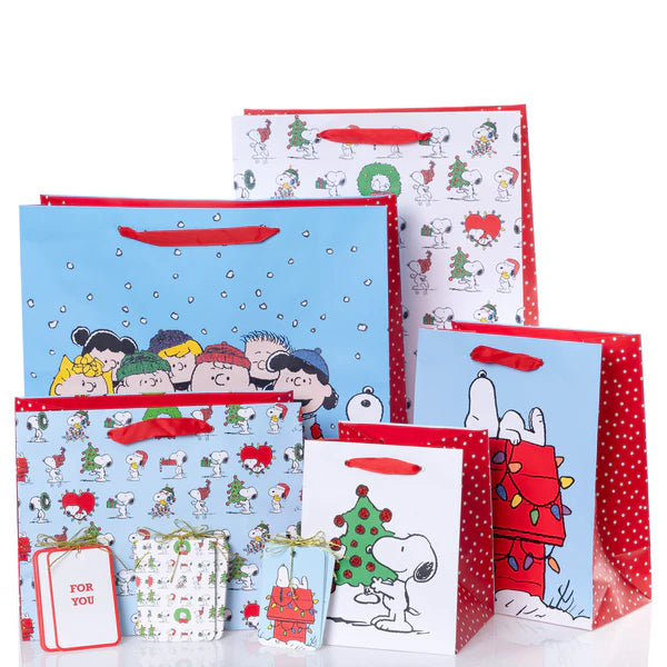 Peanuts Holiday Gift Bag & Tag Set