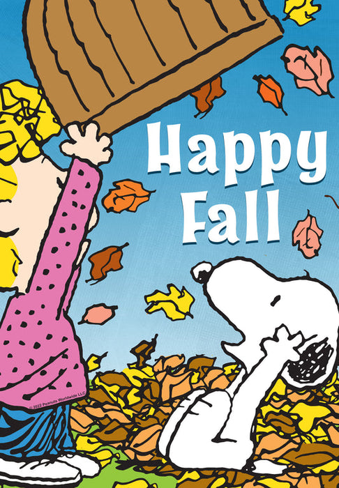 Happy Fall Sally And Snoopy Garden Flag