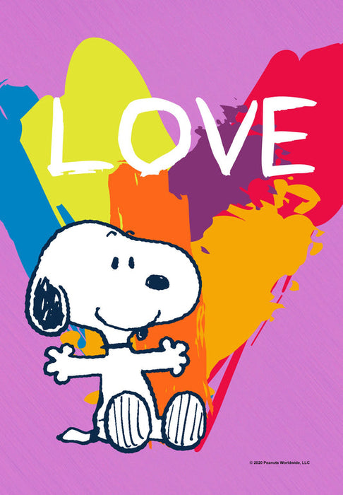 Rainbow Love House Flag