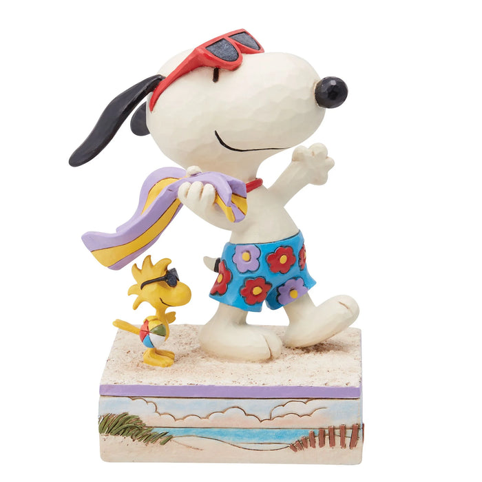 Snoopy & Woodstock at Beach by Jim Shore