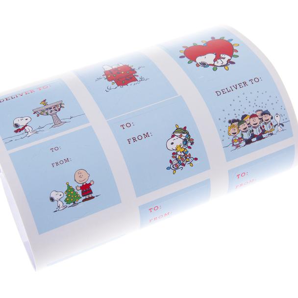 Peanuts Holiday Gift Label Roll