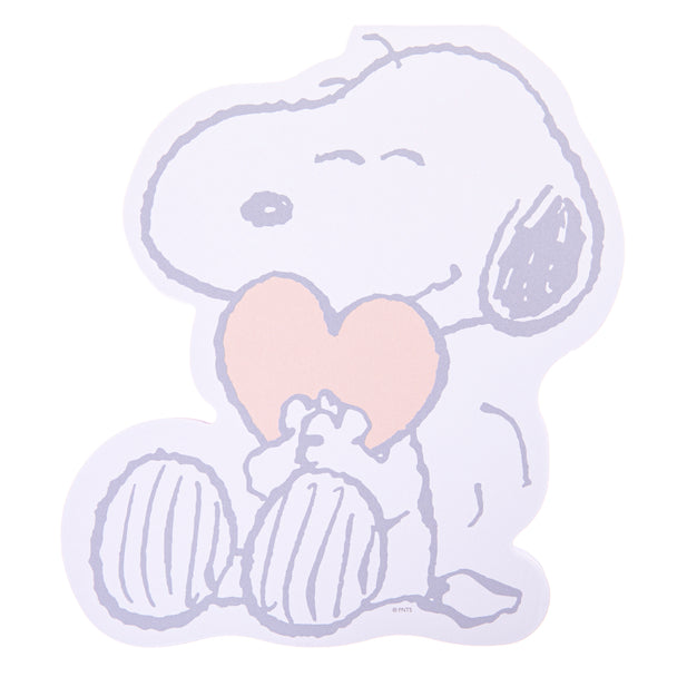 Snoopy Heart Hug Diecut Notepad