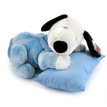 Snoopy 11" Sleeping on a Pillow Blue
