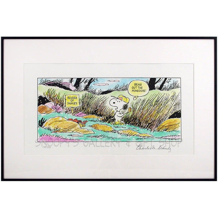 Lithograph "Beware Of Snakes"