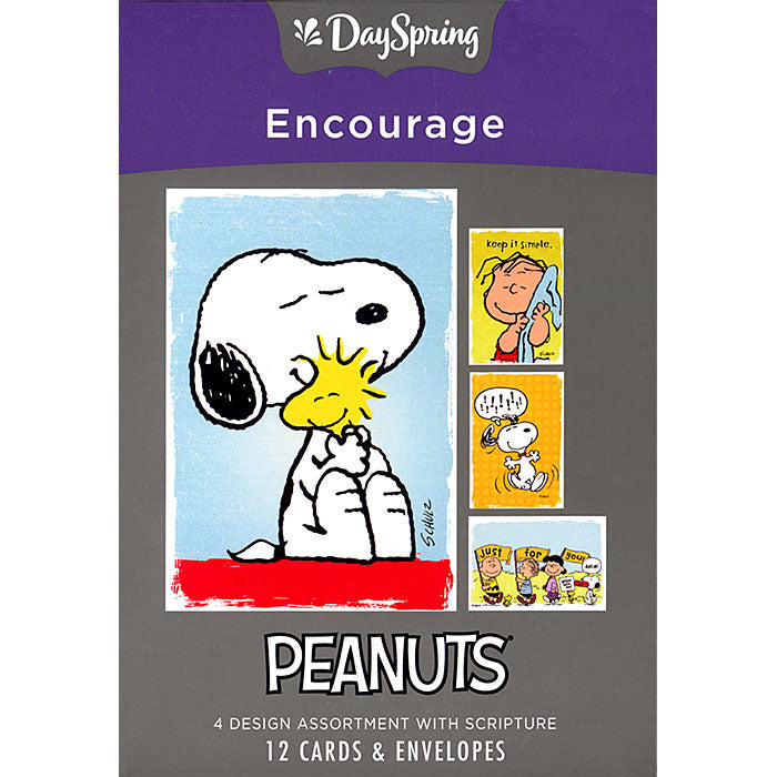 Peanuts Encouragement Cards, Boxed Set of 12