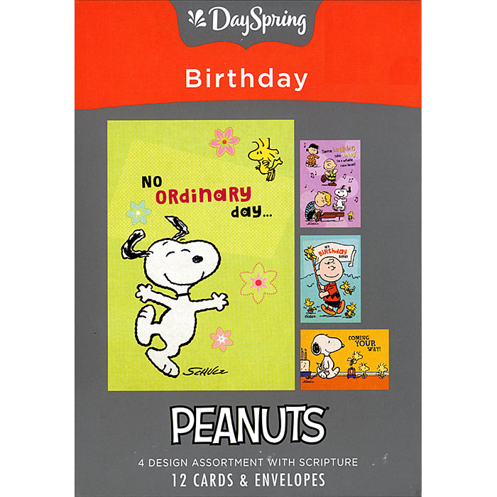Peanuts Birthday Cards, Box, Set of 12