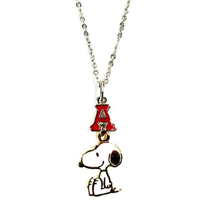 Snoopy Alphabet Necklace, Choose Your Letter