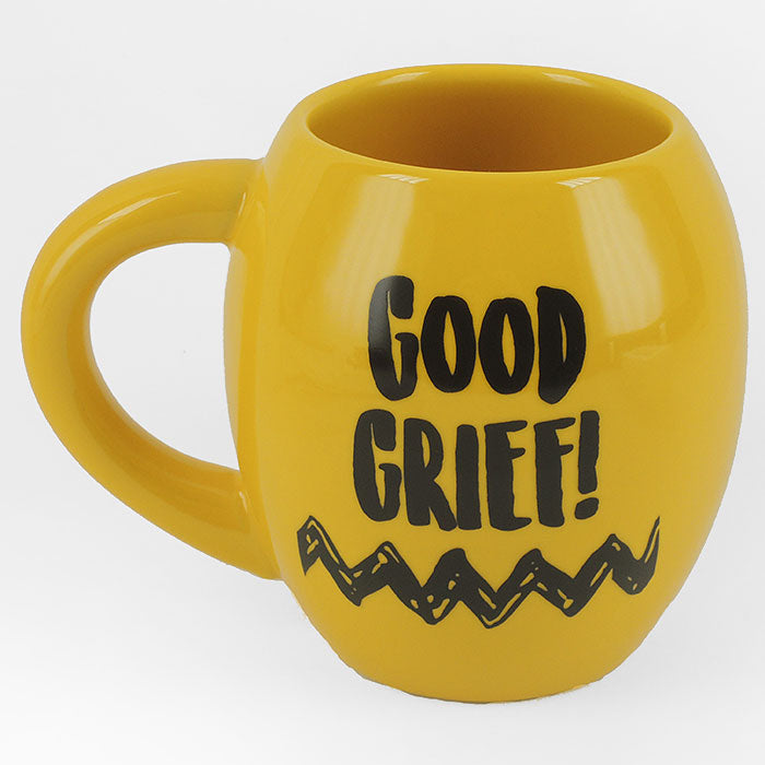 Ceramic Oval Mug, Charlie Brown "Good Grief" 18 Oz.