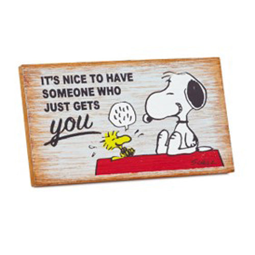 Snoopy & Woodstock Rustic Wood Sign