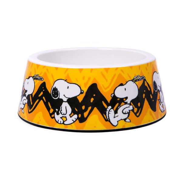 Charlie Brown & Snoopy Zig Zag Dog Bowl