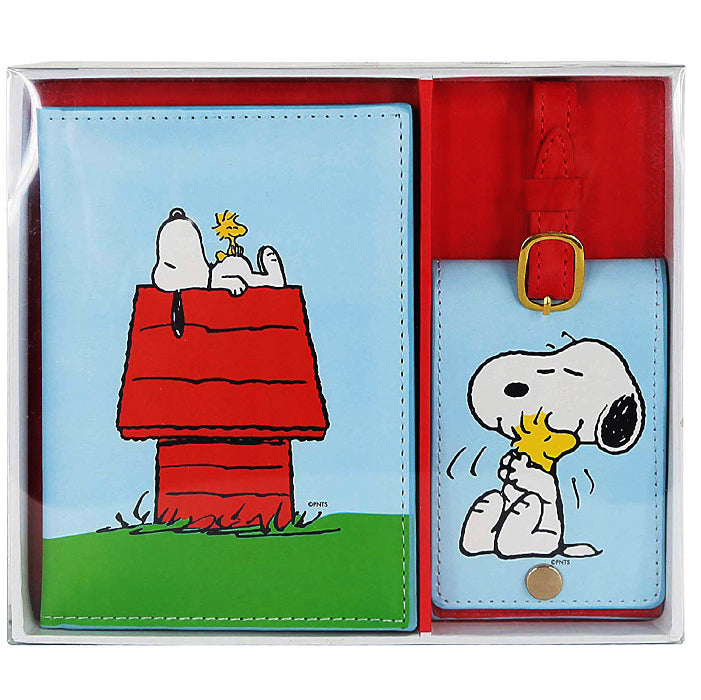 Snoopy & Woodstock Passport Case & Luggage Tag Set
