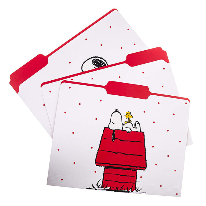 Snoopy File Folder Set of 9, 3 Each of 3 Designs
