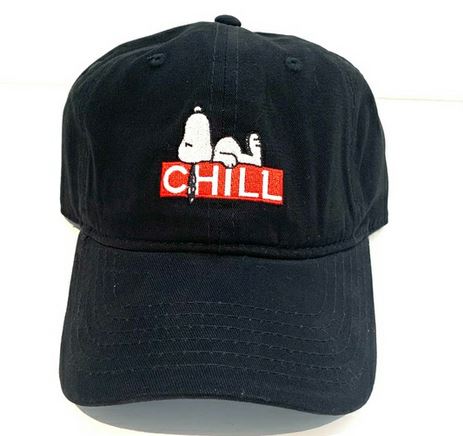 Snoopy "CHILL" Cap in Black or Grey