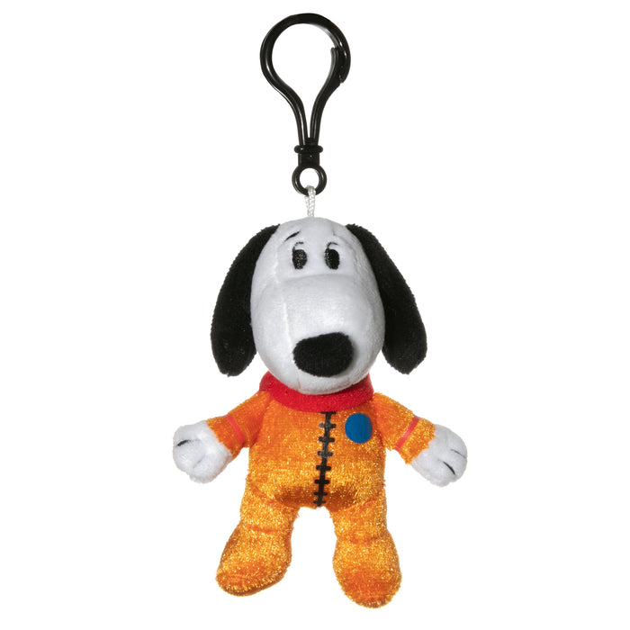 Snoopy in Space Snoopy Orange Astronaut Suit Clipsters Plush Hanger