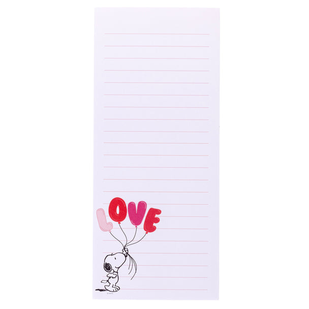 Snoopy Love Balloons Magnetic Notepad