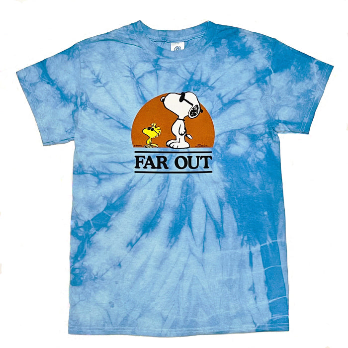 Snoopy & Woodstock Far Out Tie-Dye T-Shirt, Adult