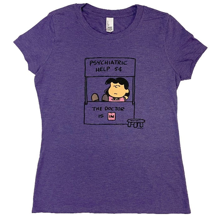 Lucy At Booth Shirt - Purple Women's Tee's